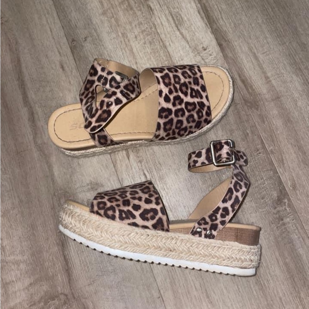 Leopard wedge sandals!